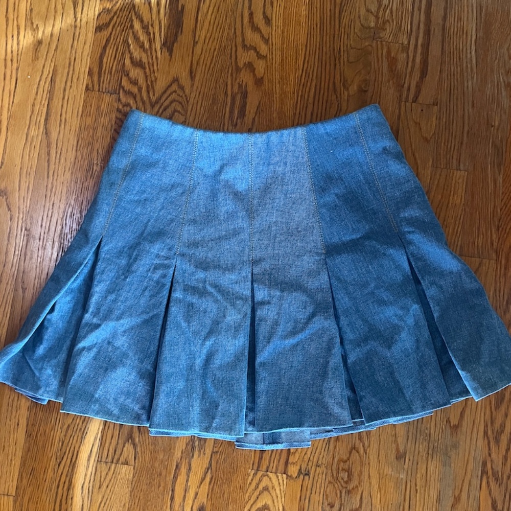 ROZIE corsets denim pleated skirt